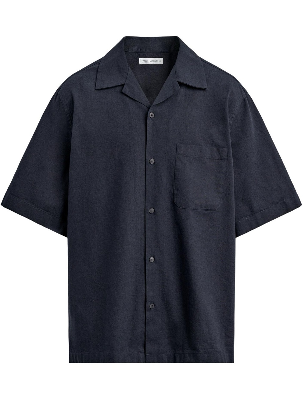 ZARA Men’s Black Textured Casual Button-Down Shirt Size S